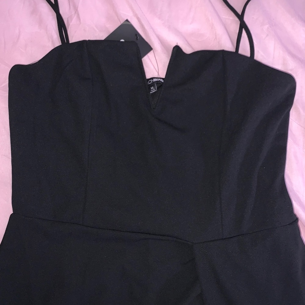 Black Fashion Nova Dress with Slit